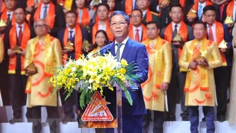 Đồng chí Trần Tuấn Anh, Ủy viên Bộ Chính trị, Trưởng Ban Kinh tế Trung ương tham dự Lễ trao Giải thưởng “Sao Vàng đất Việt” năm 2021