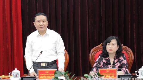 Đồng chí Nguyễn Hồng Sơn, Phó Trưởng Ban Kinh tế Trung ương làm việc với Tỉnh ủy Bắc Ninh