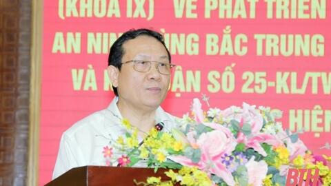 Đồng chí Nguyễn Hồng Sơn, Phó Trưởng ban Kinh tế Trung ương tham dự Hội nghị tổng kết thực hiện Nghị quyết số 39-NQ/TW của tỉnh Thanh Hóa