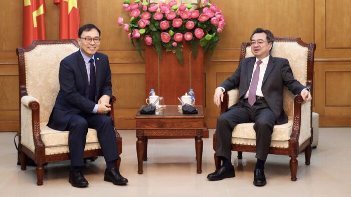 Trưởng Ban Chính sách, chiến lược Trung ương Nguyễn Thanh Nghị tiếp Đại sứ Hàn Quốc tại Việt Nam