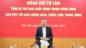 Tổng Bí thư Tô Lâm làm việc với Ban Chính sách, chiến lược Trung ương về phát triển kinh tế tư nhân