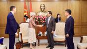 Trưởng Ban Chính sách, chiến lược Trung ương Trần Lưu Quang tiếp Giám đốc quốc gia ILO và Đại sứ Australia