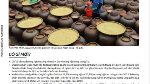 Báo cáo cập nhật tình hình kinh tế vĩ mô của Việt Nam tháng 5/2023 của Ngân hàng Thế giới