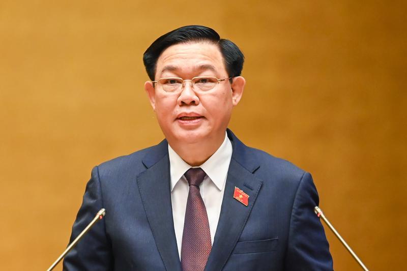 Chủ tịch Quốc hội Vương Đình Huệ phát biểu khai mạc kỳ họp sáng 20/10 - Ảnh: Quochoi.vn