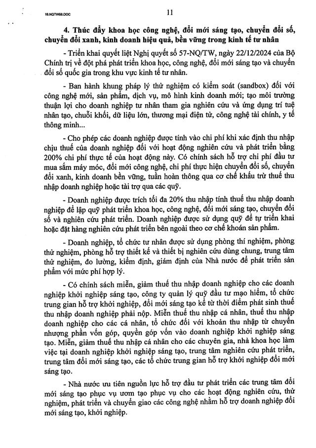 TOÀN VĂN: Nghị quyết số 68-NQ/TW về phát triển kinh tế tư nhân- Ảnh 11.